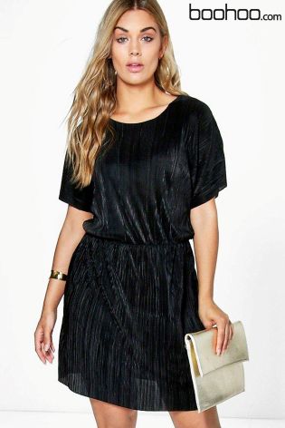 Boohoo Plus Shimmer Dress